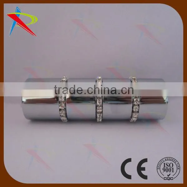 Polished Chrome Stainless Steel Shower Curtain Rod Set for Sale photo-2