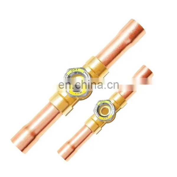 Refrigeration SGN-SAE Solder Welding Copper Brass Flare Oil Level HVAC System ODF R134a R22 R410 Sight Glass photo-2