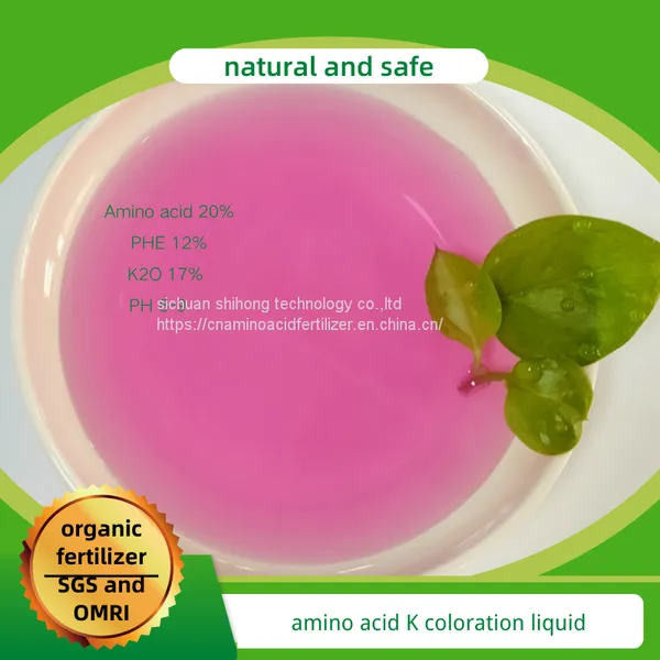 Amino Acid Potassium Coloration Liquid Organic Fertilizer Akaline Pink Color for Fruits Vegetable Coloration