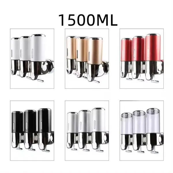 Wall Mounted Hotel Shampoo Dispenser Bathroom Accessories Stainless Steel Liquid Soap Dispenser photo-4