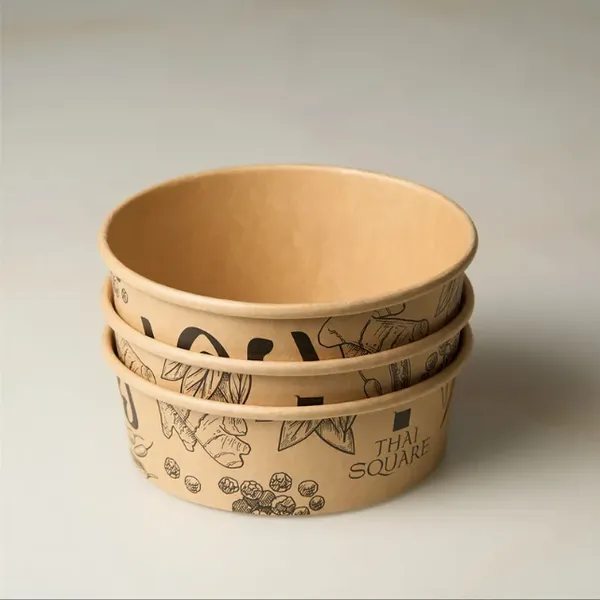 Factory Direct 2024 Best-selling Paper Salad Soup Bowl With Lid 8oz 16oz 32oz Kraft Paper Bowl photo-2