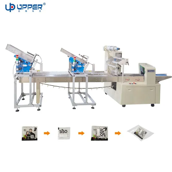 Automatic card dispensing and packaging machine with two card sucticon machines