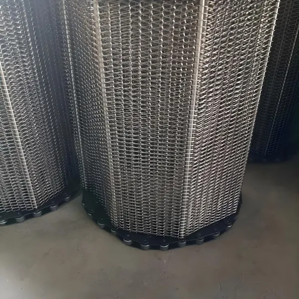Food Grade 304 Stainless Steel Chain Link Spiral Wire Mesh Conveyor Belt