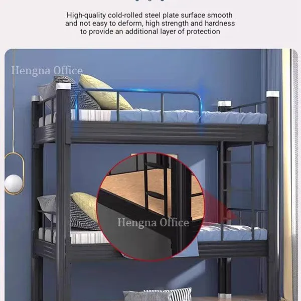 Industrial Strength Bunk Bed for Worker Accommodation | Reinforced Safety Guardrails | OEM Service