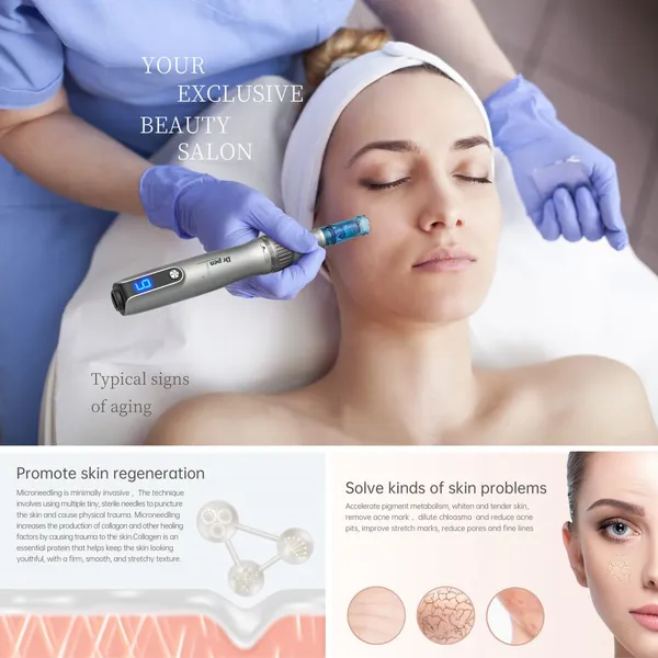 Wholesale Derma Pen M8S Stainless Steel 12/18/24/36/42/Nano Pin Cartridge Microneedling Needles Dr Pen Derma Pen photo-2