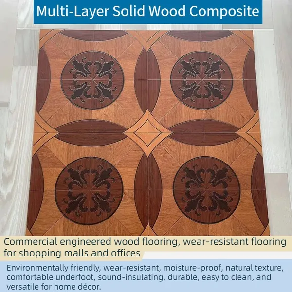 Environmentally Friendly E0 Grade Solid Wood Composite Flooring, Household Silent and Waterproof Flooring photo-4