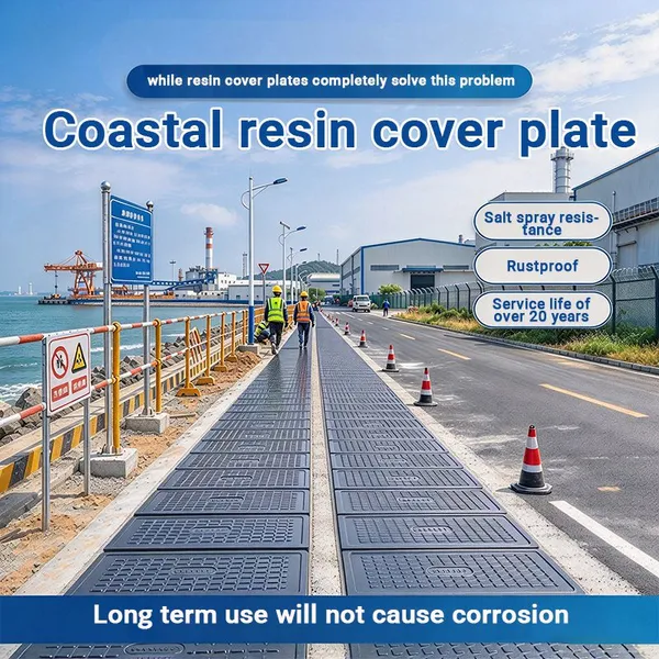 EN124 Standard Heavy Load FRP Manhole Cover Anti-Pressure Fiberglass Composite Well Cover for Municipal Road photo-4