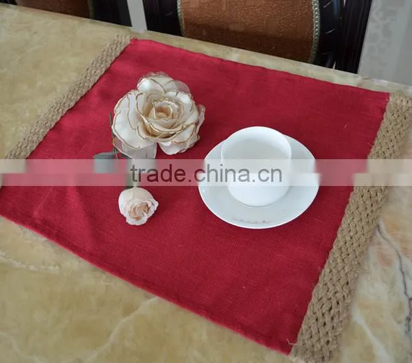 Linen & Polyester Printed Placemat Dining Table Mat