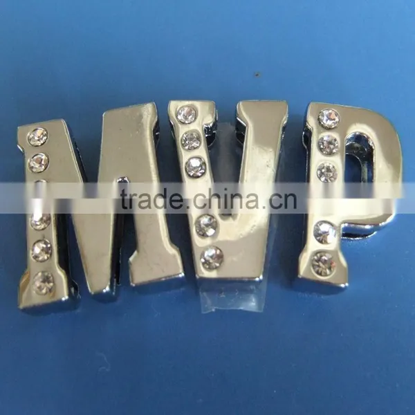 Wholesale 6 Rhinestones Diamond DIY 18mm Slide Letter Charms photo-2