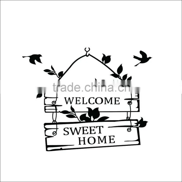 Welcome Sweet Home Decoration Wall Decals ZYVA-8253-NA Decorative Removable Vinyl Wall Stickers for Home photo-5
