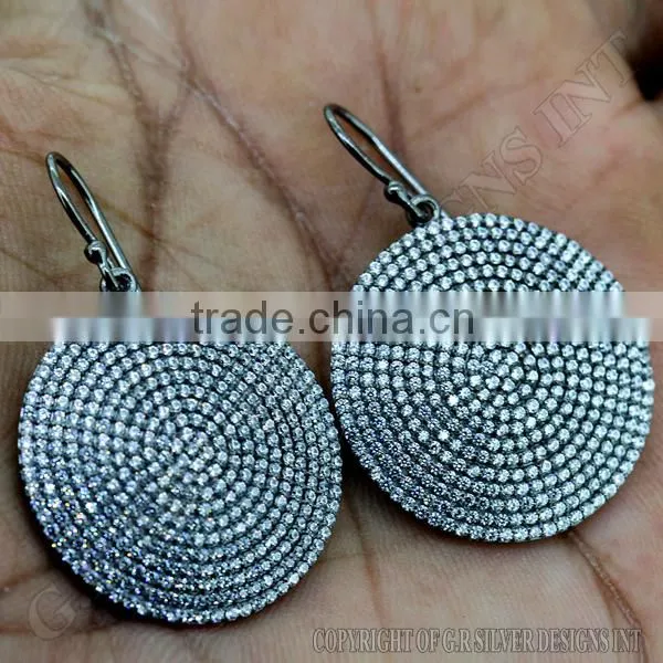 cz Earrings Sterling Silver,wholesale Sterling Silver Gemstone Jewelry,sterling Silver Earrings photo-2