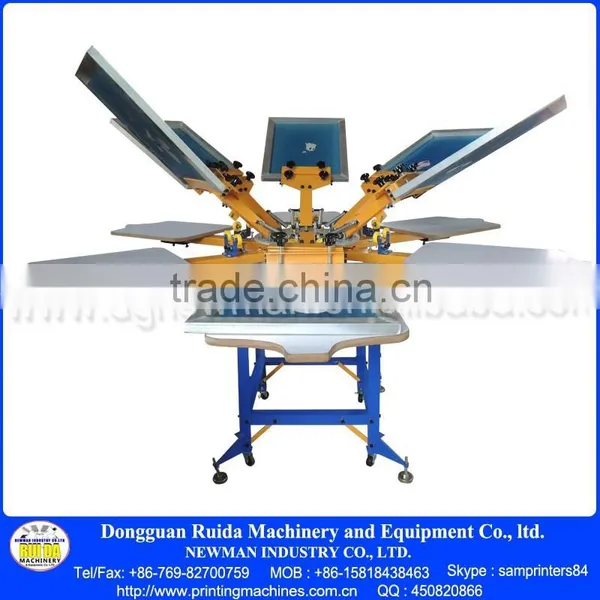 6 Color 6 Station Screen Printing Machine With Strong Base photo-3