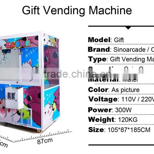 Sinoarcade Coin Operated Chocolate Cigarette Gift Clawing Crane Vending Machine photo-6