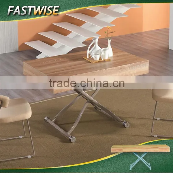 China Wooden Convertible Transformable Coffee Table Dining Table 2in1 for Dining Room