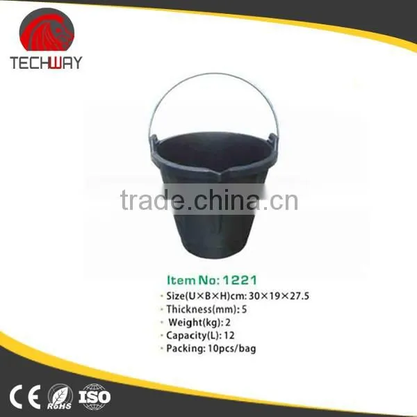 Recycled Tyre Rubber Pails Rubber Bucket With Handle