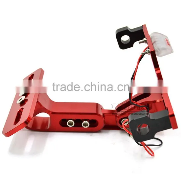 BJ-LPL-039 Aluminum Universal Sportbike License Plate Frames Holder Bracket With LED photo-4