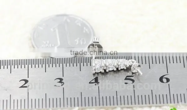 925 Sterling Silver Handmade Zircon Findings Earring Hooks Fittings photo-5