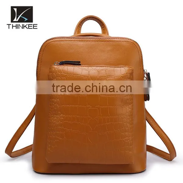 China 2016 Backpack Brand Names Women Leather Backpack photo-3