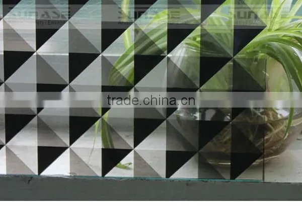 Decorative Gradation Black Prism Self Adhesive Glass PET Film photo-4