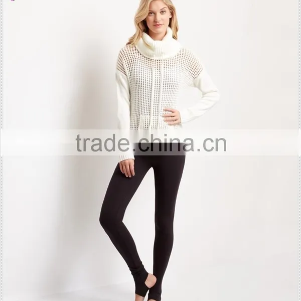 Lady Clothing Sweater Women Sweater Cashmere Funnel Neck Sweater photo-4