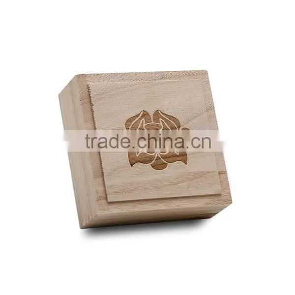 Square Wood Pine Box, Solid Pine Wood Jewelry Box photo-4