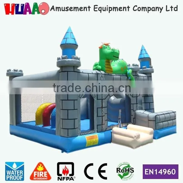 0.55 Pvc Commercial Inflatable Castle With Slide photo-2