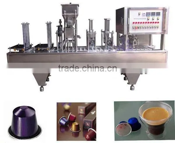 2015 hot sale 6.2kw automatic coffee capsule filling machine