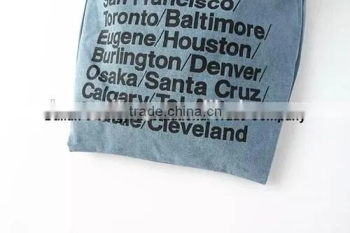 #4res Uable Softback Organic Cotton Denim Bag Price photo-3