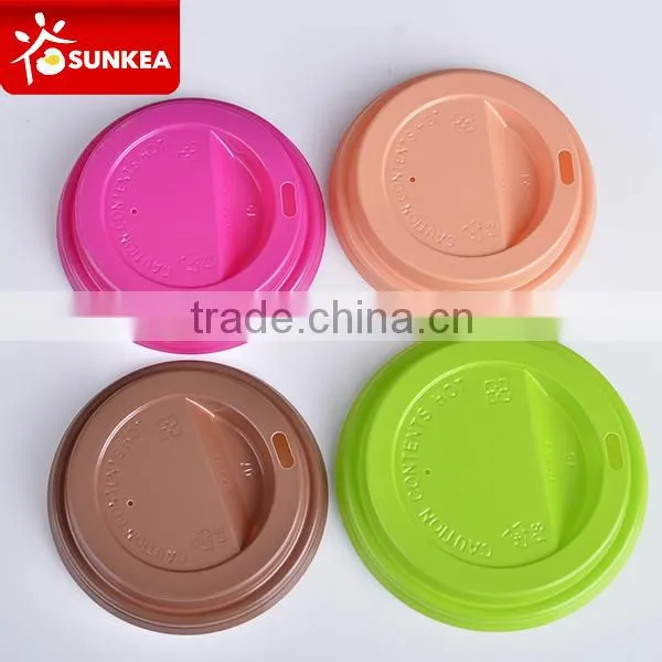 12oz Black Coffee Cup Cap, Plastic Cup Lid With Spout Quality Choice photo-2