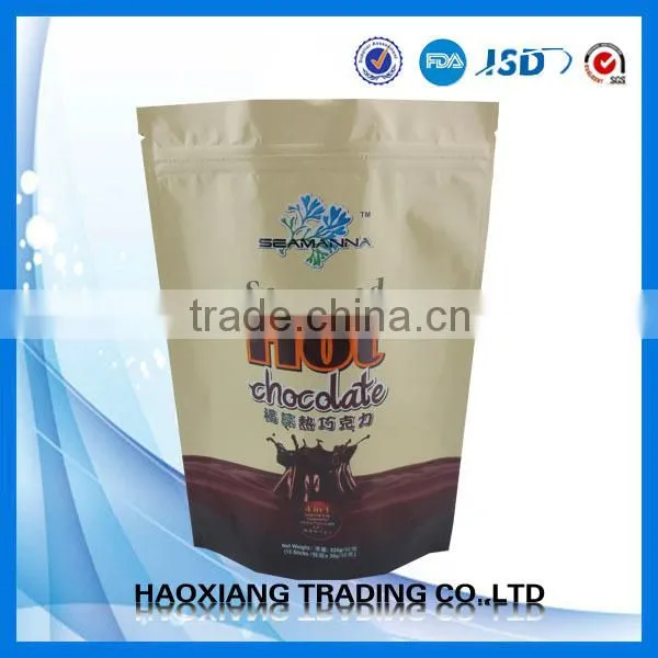 Three Side Heat Seal Printed Aluminium Foil Sachet / Green Pack Resealable Plastic Zipper Stand up Pouch photo-4