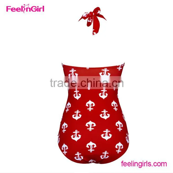 Hot Sale Wholesale Women Strapped Red Bikini Swimwear photo-4