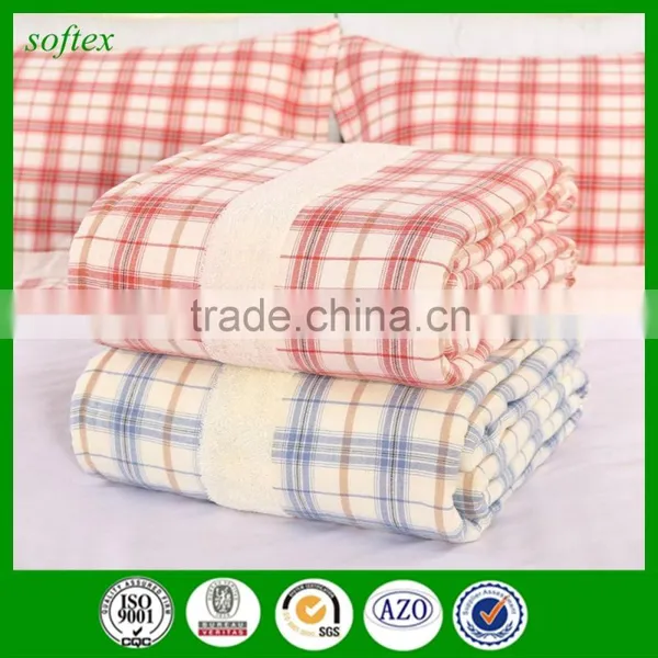 100% Cotton Gauze Classic Grid Towel Blankets Queen Size for Carpet Nap Blanket Air Conditioning photo-2