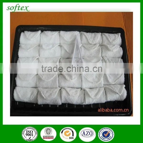 Disposable 100% Cotton Terry Hot Serving Tray Airline Towel photo-5