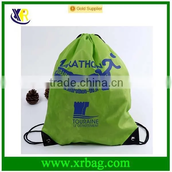 Top Quality Foldable Drawstring Bag Folded In Pouch With Logo photo-3