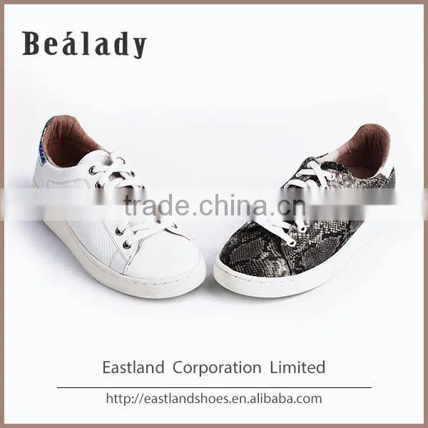 OEM/ODM 2016 Slip on Printed Snake Leather Sport Sneakers School Women Shoes photo-2
