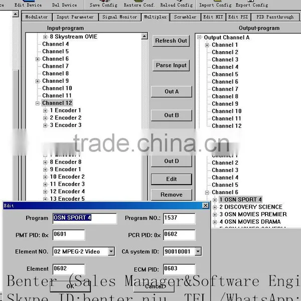 4in1 Satellite Dvb-s2 Dvb-c Transmodulator(DisEqc/22KHz,8*DVB-S/S2+4*ASI In,4 QAM RF Out) photo-4