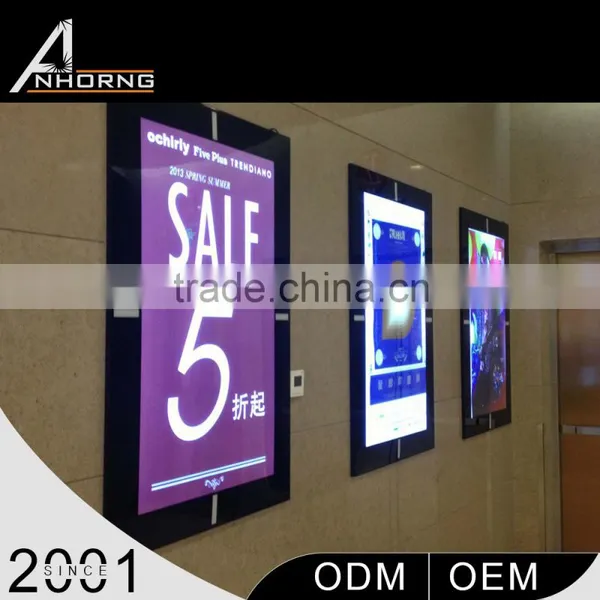 High Standard Customize Design Laser Cutting Acrylic And Crystal Magnetic Led Slim Light Box