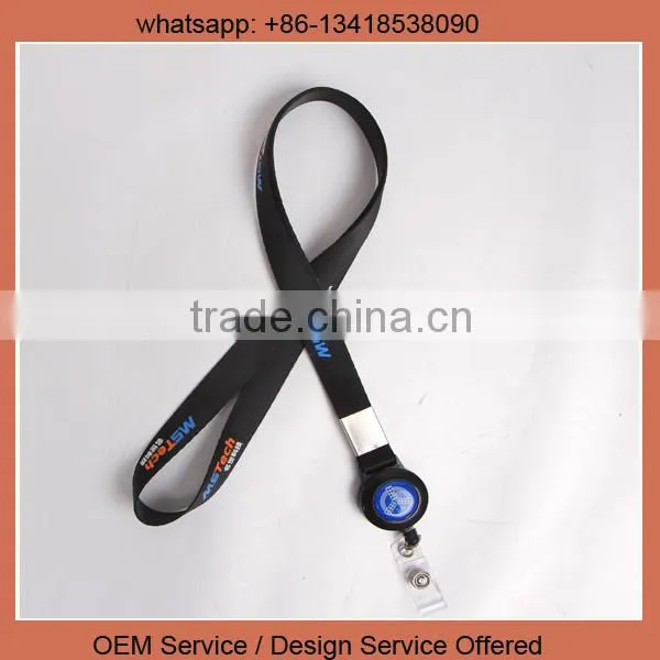 Retractable Yoyo Badge Card Holder Lanyard Silk Printing Lanyards