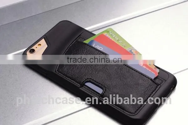 Leather Back Cover Case With Card Slot for Iphone 6 photo-6