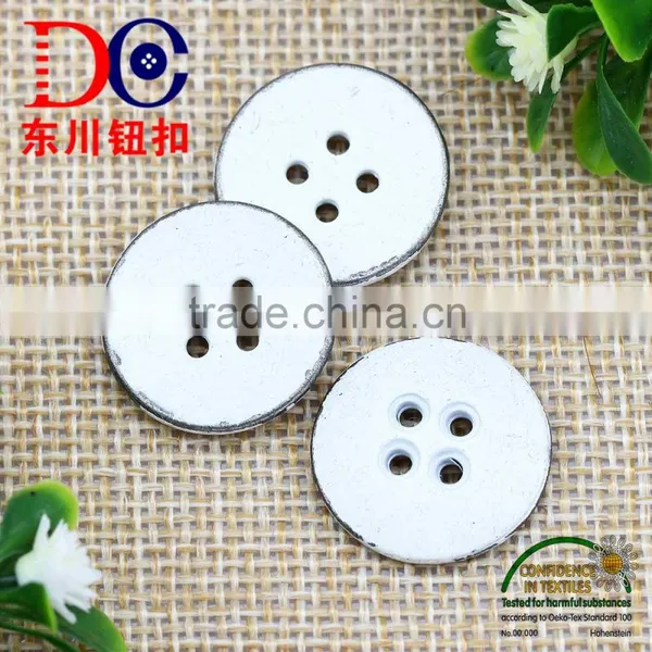 White Color Paint Metal Sewing Button,4 Hole Button for Jean Shirt photo-5