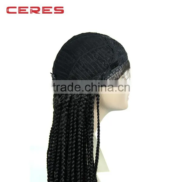 Cheap Synthetic Hair Lace Front Wig, Wet and Wavy Cheap Lace Front Wig, Box Braid Lace Wig for Black Women photo-5