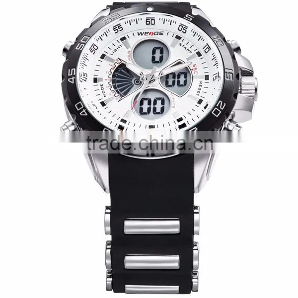 WEIDE New Waterproof Military Watch Fashion Watch Company Rubber Bracet Diver Waterproof LCD Silicone Watch Manufacture photo-3