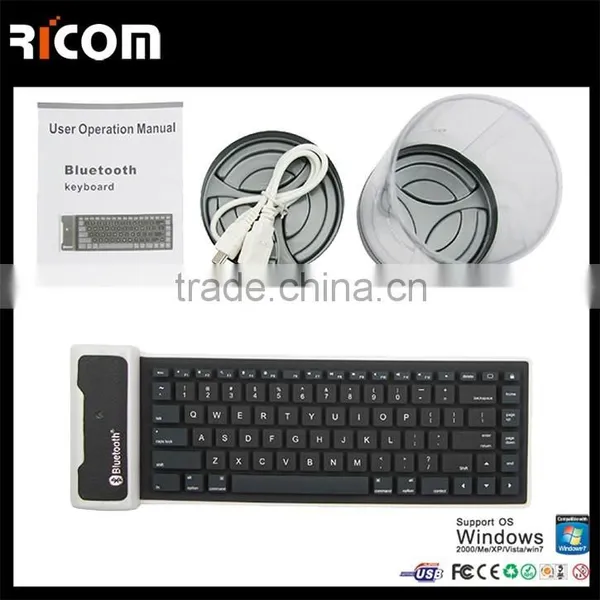 85keys Waterproof Flexible Bluetooth Keyboard for Ipad,roll-up Flexible Silicone Keyboard---SKB-212--Shenzhen Ricom photo-6