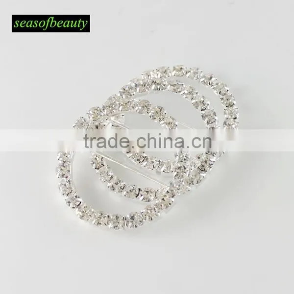 wholesale round rhinestone buckles for wedding invitations