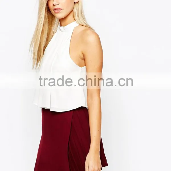2016 Fashion Union Turtle Neck Halter Top Fashion Apparel Tops for Women photo-2