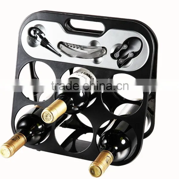 Wine Bottle Shaped Wine Set / 5 Piece Wine Bottle Accessory Gift Set photo-6
