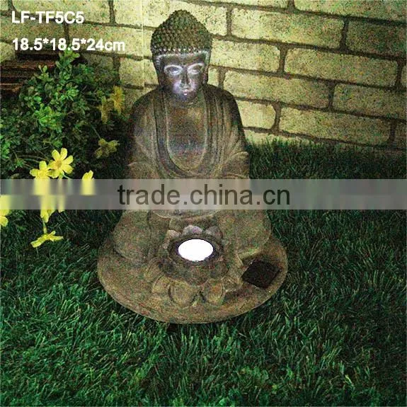 Gold Buddha Statue Solar Garden Lighting photo-5