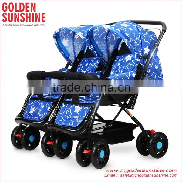 China Good Quality Steel 2-in-1 Twin Baby Strollers With Factory Price