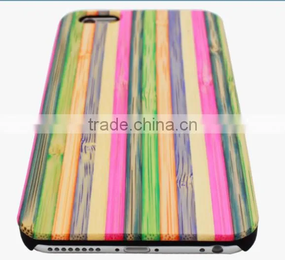 Ocase Pretty Colorful PC/TPU + Rainbow Wood Two in One Phone Case for Iphone 6 photo-5