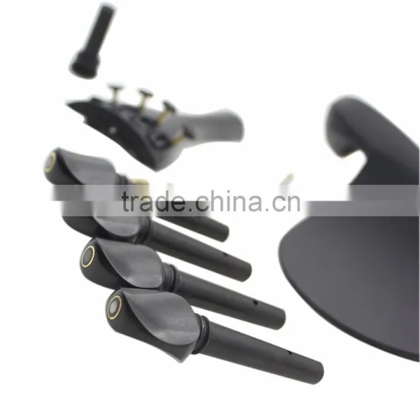 4/4 Violin Chin Rest Chinrest With Tuning Peg Tailpiece Fine Tuner Tailgut Endpin Violin Accessory Kit photo-3